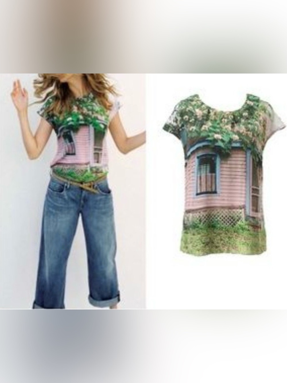Anthropologie Sarah Ball Photography Cottagecore Silk Blouse